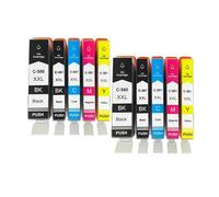 Cartuchos de Tinta PGI-580XL CLI-581XL, Compatible con Canon | TS705 TR7550 TR8550 TS6150 TS6250 TS8150 TS8250; paquete de 5, BK PBK C M Y, con chip(2SET)