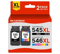 Cartuchos de tinta remanufacturados PG-545XL CL-546XL de repuesto para Canon 545 546 XL para Canon Mx495 TR4550 TS3350 TS3150 TR4551 MG2550s MG2555s TS3151 MG3050 MG2950 (, Color)