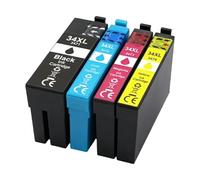 Cartuchos de Tinta T3471 T3472 T3473 T3474 34XL compatibles con Epson | WF-3720 WF-3725 WF-3720DWF WF-3725DWF(1set)