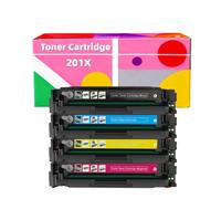 Cartuchos de tóner 201X compatibles con CF400X 201A CF400A para HP Color LaserJet Pro M252dn M252dw M252n M270 Series M274dn M274n MFP M270 Series MFP M277c6 MFP M277dw MFP M277n(CMYK Set,High Yield)