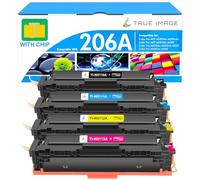 Cartuchos de tóner 206A, paquete de 4 unidades: M283fdw 206X, juego de repuesto compatible para impresora HP 206A 206X Color Laserjet Pro MFP M283fdw M283cdw M255dw M283 M255 tinta de alto rendimiento