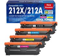 Cartuchos de tóner 212X 212A, paquete de 4 unidades para HP 212X 212A