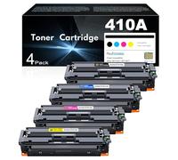 Cartuchos de tóner 410A, Paquete de 4 Unidades de Repuesto de Alto Rendimiento para HP 410A 410X para Usar con Impresora HP Color Pro MFP M477fnw M477fdw M477fdn M452dn M452dw M452nw (con Chip -B/C/Y
