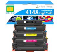 Cartuchos de tóner 414X 4 unidades de alto rendimiento MFP M479fdw - con chip de repuesto compatible para HP 414X 414A 2020X para HP Color Pro MFP M479fdw M479fdn M454dw M454dn tinta de impresora