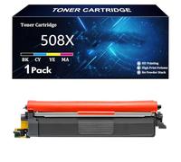 Cartuchos de Tóner 508X 508A de Repuesto para HP 508X 508A CF360X CF361X CF362X CF363X para HP Color LaserJet M552dn M553dn M553n M553X MFP M577c M577dn M577f M577z Impresoras,Y-1 Pack