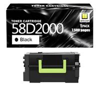 Cartuchos de Tóner 58D2000, 58D2H00, 58D2X00, 58D2U00 Compatibles para Lexmark - para MS823, MS825, MX822, MS725, MX725, MS826, MX826 con Chip