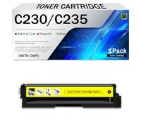 Cartuchos de tóner C230/C235 Cartucho de tinta para impresoras Xerox 006R04391 006R04392 006R04393 006R04394 Reemplazo C235 C230 C235DNI C230DNI C235/DNI C230/DNI, con ch(Size:3500Page,Color:Amarillo)