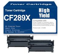 Cartuchos de tóner CF289X de Alto Rendimiento Compatible para HP M507 M507x M507n M507dn M507dng MFP M528 M528z M528c M528f M528dn Impresoras con Chip,CF289X-2PC