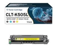 Cartuchos de tóner CLT-K505L compatibles con CLT-K505L, CLT-C505L, CLT-M505L y CLT-Y505L. Kit de tóner con Chip para impresoras Samsung Proxpress SL-C2620DW SL-C2670FW SL-CC2680FX,Yellow-1Pack