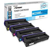 Cartuchos de Tóner Compatibles 4 Colores M C250 P C300 P C301 C250H C300W Alta Capacidad 6900 Páginas para Negro, 6300 Páginas CMY para Ricoh M C250FW M C250FWB M C251FW P C300W P C301W P C311W
