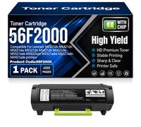 Cartuchos de tóner compatibles 56F2000 con Chip para Lexmark MS321dn MS421dn MS421dw MS521dn MS621dn MS622de MX521ade MX622ade MX321adw MX321adn MX421ade Impresoras