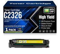 Cartuchos de tóner compatibles C2326 (24B7502, 24B7499, 24B7500, 24B7501) para Lexmark C2326 XC2326 Impresoras con Chip Alto Rendimiento 6000 páginas