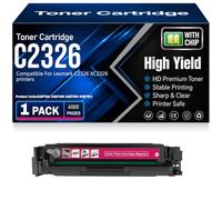 Cartuchos de tóner compatibles C2326 (24B7502, 24B7499, 24B7500, 24B7501) para Lexmark C2326 XC2326 Impresoras con Chip Alto Rendimiento 6000 páginas