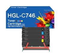 Cartuchos de tóner compatibles C746 C746A1KG C746A1CG C746A1MG C746A1YG para impresoras Lexmark C746 C746dn C746dtn C746n C748 C748de C748dte C748e,C746-4Color