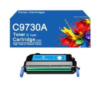 Cartuchos de tóner compatibles C9730A de Repuesto 645A C9730A C9731A C9733A C9732A para impresoras HP Color LaserJet 5550dn, 5550n y 5500n con Chip.,C9730A-Cyan