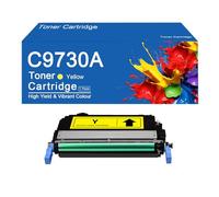 Cartuchos de tóner compatibles C9730A de Repuesto 645A C9730A C9731A C9733A C9732A para impresoras HP Color LaserJet 5550dn, 5550n y 5500n con Chip.,C9730A-Yellow