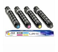 Cartuchos de tóner compatibles con Canon C-EXV51 para impresoras Canon imageRUNNER IRC5535/5540/5550/5560, con chip, alto rendimiento de 20000 páginas, impresión de alta definición (CYAN, MAGENTA