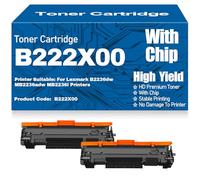 Cartuchos de tóner compatibles con Chip B222X00 de Alto Rendimiento y Alta Capacidad para Lexmark B2236dw MB2236adw MB2236i Impresoras ,B222X00-2PC
