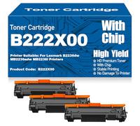 Cartuchos de tóner compatibles con Chip B222X00 de Alto Rendimiento y Alta Capacidad para Lexmark B2236dw MB2236adw MB2236i Impresoras ,B222X00-3PC