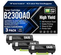 Cartuchos de tóner compatibles con Chip B2300A0 de Alto Rendimiento y Alta Capacidad para Lexmark B2338dw MB2338adw B2442dw MB2442adwe B2546dw MB2546adwe B2650dw MB2650adwe,B2300A0-3PC