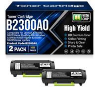 Cartuchos de tóner compatibles con Chip B2300A0 de Alto Rendimiento y Alta Capacidad para Lexmark B2338dw MB2338adw B2442dw MB2442adwe B2546dw MB2546adwe B2650dw MB2650adwe,B2300A0-2PC