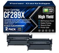 Cartuchos de tóner compatibles con Chip CF289X/89X de Alto Rendimiento y Alta Capacidad para HP MFP M528z M528c E52645c MFP M528dn M528f E52645dn M507dn M507dng M507n M507x,CF289X-2PC