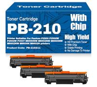 Cartuchos de tóner compatibles con Chip PB-210/211 de Alto Rendimiento y Alta Capacidad para Pantum P2500 P2500W P2502W P2507 M6550NW M6552NW M6600NW M6602NW M6600N M6602N,PB 210 211-3PC
