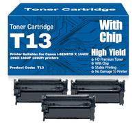 Cartuchos de tóner compatibles con Chip T13 de Alto Rendimiento y Alta Capacidad para Canon I-SENSYS X 1440if 1440i 1440P 1440Pr Impresoras,T13-3PC