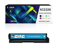 Cartuchos de tóner compatibles con Lexmark 24B7502, 24B7499, 24B7500 y 24B7501. Funcionan con impresoras Lexmark XC2326 y C2326. Sin chip. Alto rendimiento: 6000 páginas(Size:1500Page,Color:Cian)