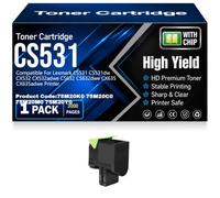 Cartuchos de tóner compatibles CS531 (75M20K0 75M20C0 75M20M0 75M20Y0) con Chip para Lexmark CS531 CS531dw CX532 CX532adwe CS632 CS632dwe CX635 CX635adwe