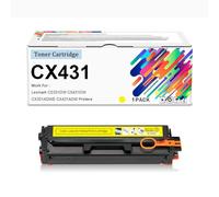 Cartuchos De Tóner Compatibles CX431 20N10HK0 20N10HC0 20N10HM0 20N10HY0 De Alto Rendimiento (sin Chip) 4500 Páginas para Impresoras Lexmark CS331DW CS431DW CX331ADWE CX431ADW,Yellow-1 Pack
