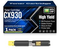 Cartuchos de tóner compatibles CX930 (85D0HK0 85D0HCO 85D0HMO 85D0HY0) con Chip, Alta Capacidad y Alto Rendimiento para Lexmark Cx930dse Cx931dse Cx931dtse