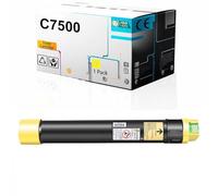 Cartuchos De Tóner Compatibles De Alto Rendimiento para C7500 106R01436 106R01437 106R01438 106R01439 Funcionan con Impresoras Xerox Phaser C7500,Yellow-1 Set