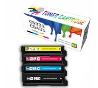 Cartuchos de tóner compatibles de Repuesto para impresoras Lexmark CS331, CS431, CS331DW, CX331, CX331ADWE, CS431, CS431DW, CX431, CX431ADW.,4Color-1Pack