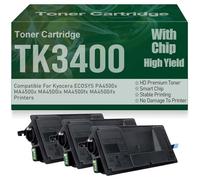 Cartuchos de tóner compatibles PA4500x MA4500x de Alto Rendimiento para Kyocera ECOSYS PA4500x MA4500x MA4500ix MA4500fx MA4500ifx Impresoras,TK3400-3PC