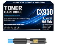 Cartuchos de tóner compatibles para CX930 85D0HK0 85D0HCO 85D0HMO 85D0HY0 para Lexmark Impresoras CX930DSE CX931DSE y CX931DTSE con Chip Alto Rendimiento