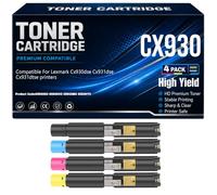Cartuchos de tóner compatibles para CX930 85D0HK0 85D0HCO 85D0HMO 85D0HY0 para Lexmark Impresoras CX930DSE CX931DSE y CX931DTSE con Chip Alto Rendimiento