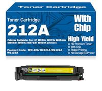 Cartuchos de tóner compatibles para M554dn M555dn M578dn 212A Tóner W2120A W2121A W2122A W2123A con Chip Alto Rendimiento para HP M578c M578z M555dn M555x M578dn M578f,Yellow-212A