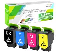 Cartuchos de Tóner Compatibles Set de 4 colores CS421 CS521 CS622 CX421 CX522 CX622 CX625 Capacid Estándar para Impresoras Lexmark CS421dn CS521dn CS622de CX421adn CX522ade CX622ade CX625ade CX625adhe