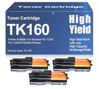 Cartuchos de tóner compatibles TK-160 para Kyocera FS-1120D FS-1120DN P2035d Impresoras Alto Rendimiento con Chip,TK160-3PC