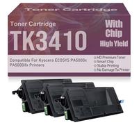 Cartuchos de tóner compatibles TK3410 de Alto Rendimiento y Alta Capacidad para Kyocera ECOSYS PA5000x PA5000ifx Impresoras 15500 páginas,TK3410-3PC