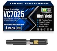 Cartuchos de tóner compatibles VC7025 (106R03737 106R03738 106R03739 106R03740) con Chip, Alta Capacidad y Alto Rendimiento para Xerox VersaLink C7020 C7025 C7030