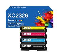 Cartuchos de tóner compatibles XC2326 sin Chip de Repuesto para impresoras Lexmark XC2326 C2326, fáciles de Instalar y Usar.,XC2326-4Color