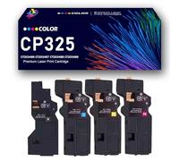 Cartuchos de tóner CP325 compatibles con impresoras Xerox ApeosPrint C325, C325dw, C325df y C325Z, con Chip, Alto Rendimiento de 5000 páginas, impresión nítida y Clara,4Color-1PACK