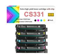 Cartuchos de tóner CS331 compatibles con impresoras multifunción Lexmark CS331 CS431 CX331 CX431 CS331dw CX331adwe CS431dw CX431adw, 1500 páginas (con Chip),4Color-1 Set