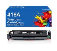Cartuchos de tóner de 4 Colores 416A de Alto Rendimiento para impresoras HP M454dw, M454nw, M454dn, M479fdw, M479dw y M479fnw con Chip.,416A-BK