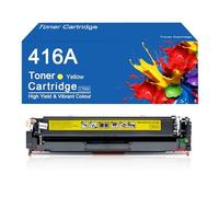 Cartuchos de tóner de 4 Colores 416A de Alto Rendimiento para impresoras HP M454dw, M454nw, M454dn, M479fdw, M479dw y M479fnw con Chip.,416A-Y