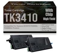 Cartuchos de tóner de Alta Capacidad PA5000x PA5000ifx compatibles con TK3410 para Kyocera ECOSYS PA5000x PA5000ifx Impresoras con Chip 15500 páginas,TK3410-2PC