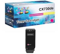 Cartuchos De Tóner De Alto Rendimiento CX730de 71C20K0 71C20C0 71C20M0 71C20Y0 Compatibles con Impresoras Lexmark CS730de CS735de CX730de CX735adse CX737adzse, 5000 Páginas,Magenta-1 Set
