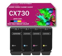 Cartuchos de tóner de Color compatibles con Las impresoras Lexmark CX730 CS730de CS735de CX730de CX735adse CX737adzse, Repuesto 71C20K0 71C20C0 71C20M0 71C20Y0,4Color-1Pack